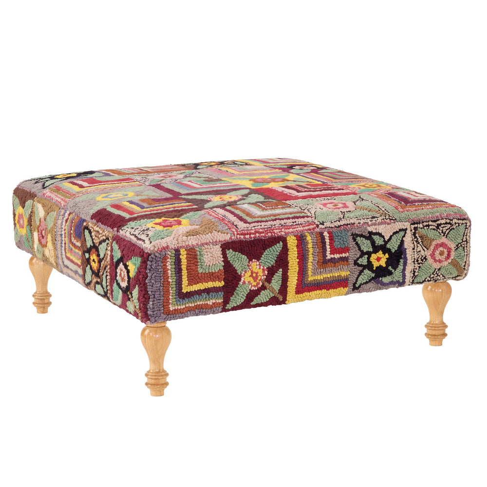 Gypsy Rose Rug Ottoman | Multi