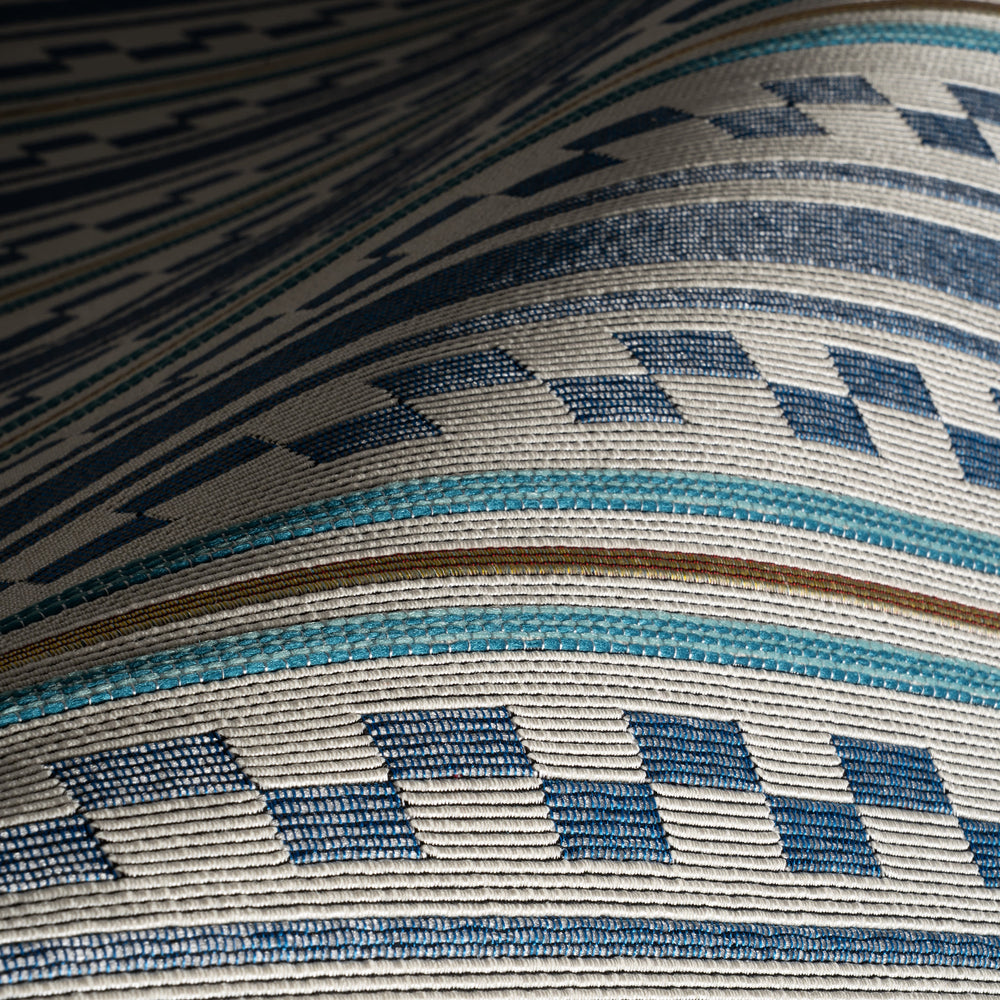 Caldera Modern Checkered Indoor/Outdoor Rug | Blue