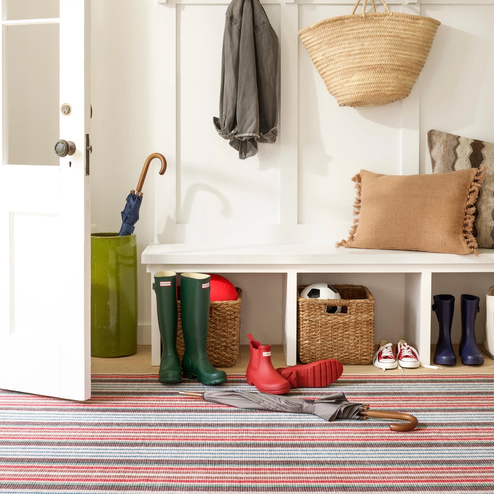 Ranch Stripe Machine Washable Rug | Multi