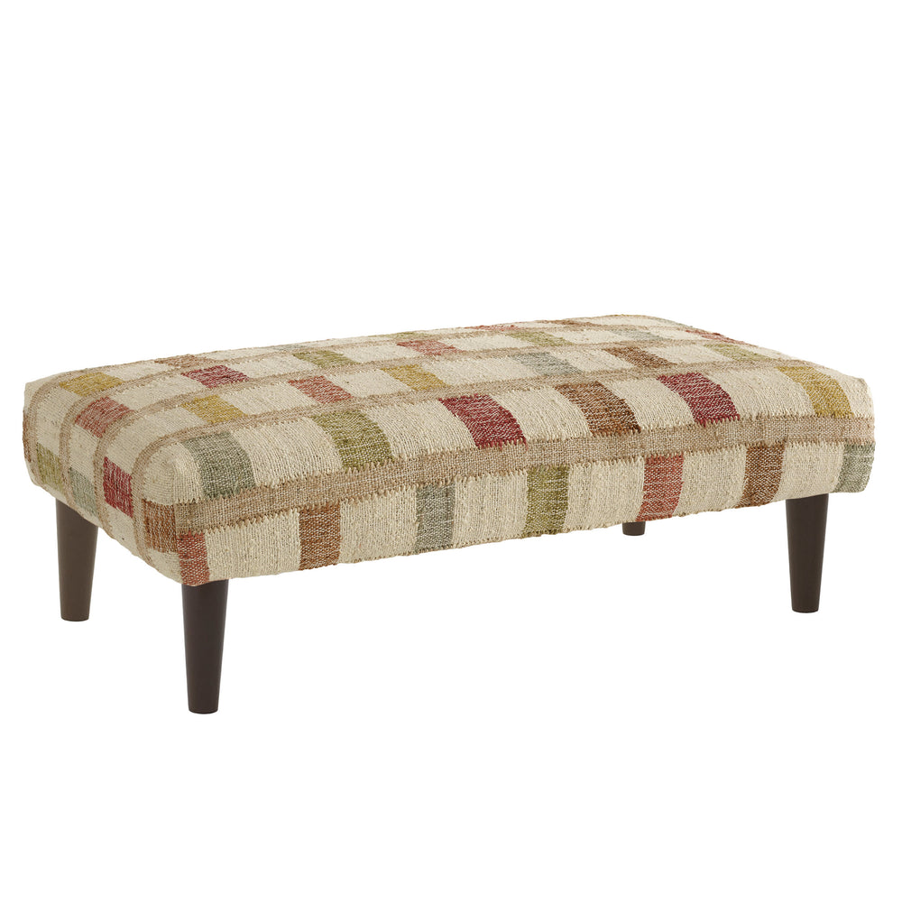 Mosaic Multi Custom Rug Ottoman | Multicolored