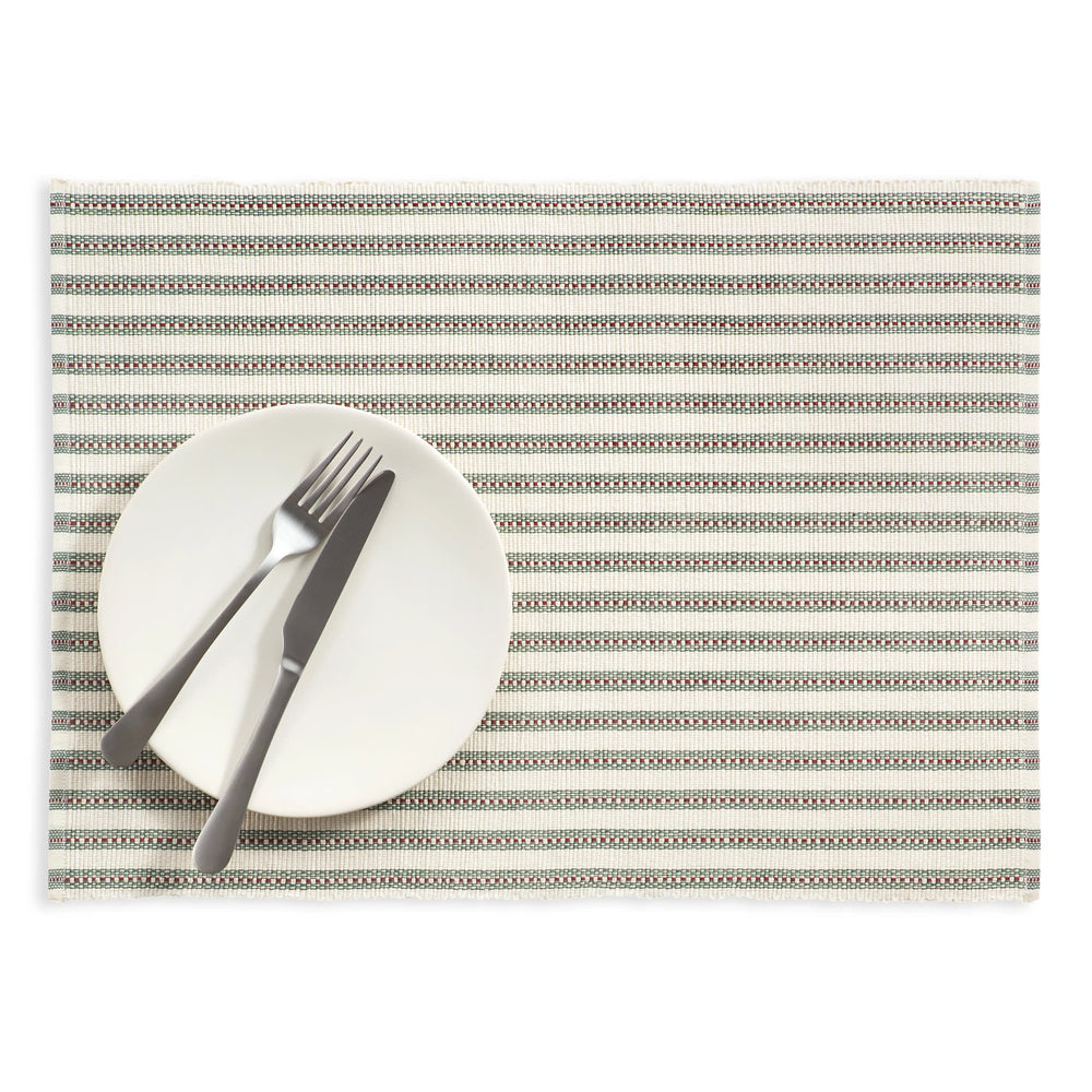 Bell Stripe Placemat Set of 4 | Green