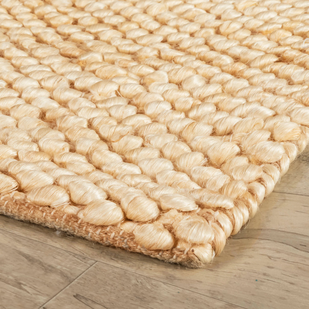 Textured Handwoven Jute Rug | Natural