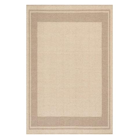 Canon Bordered Wool Rug by Nate Berkus | Beige