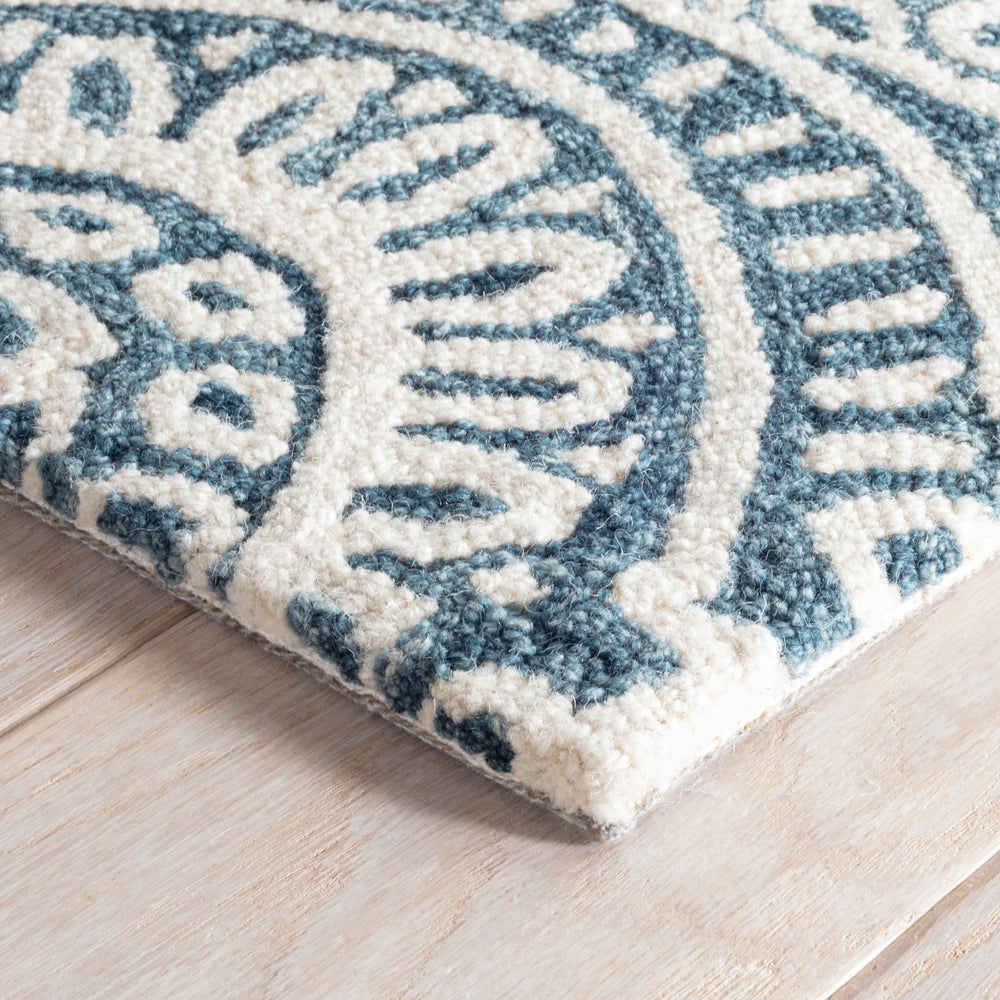 Temple Hand Micro Hooked Wool Rug | Ink