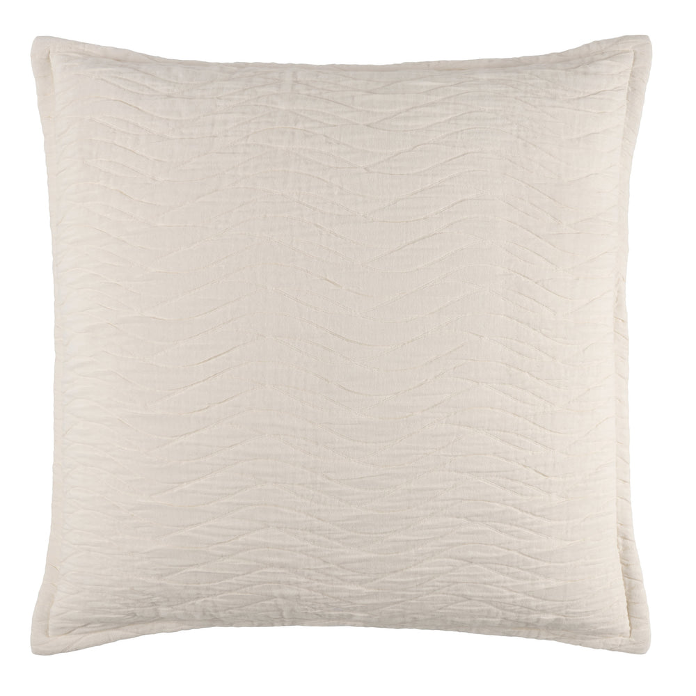 Shores Gauze Quilted Sham | Dove White