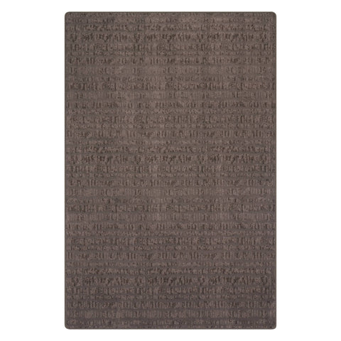 Tern Abstract Striped Custom Rug | Dark Brown