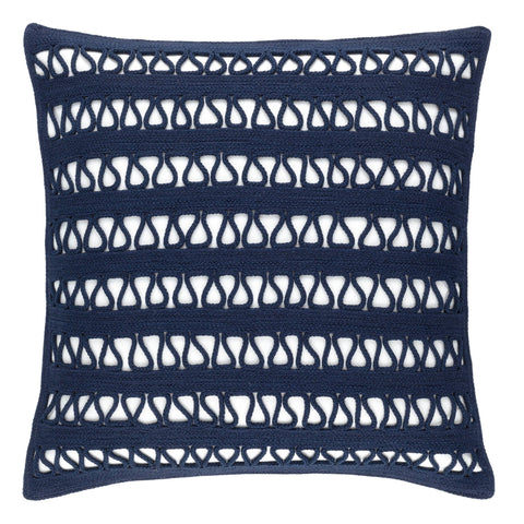 Lanyard Indoor/Outdoor Decorative Pillow Cover | Navy