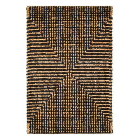 Kelan Handwoven Jute Rug | Black