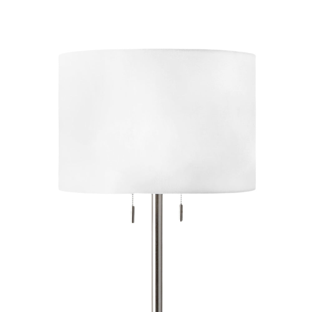 64-inch Metal Staff Pole Floor Lamp | Silver