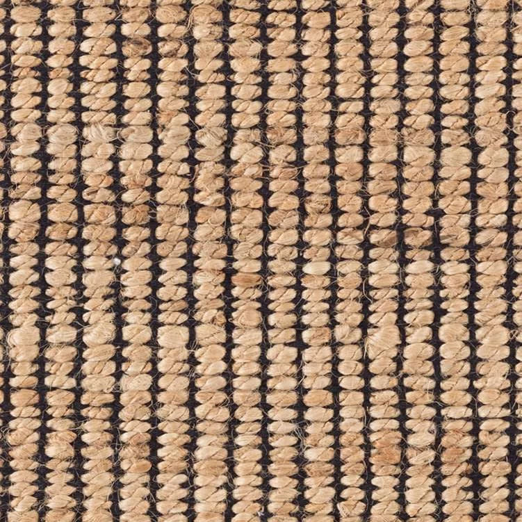 Gridwork Handwoven Jute Rug Swatch | Black