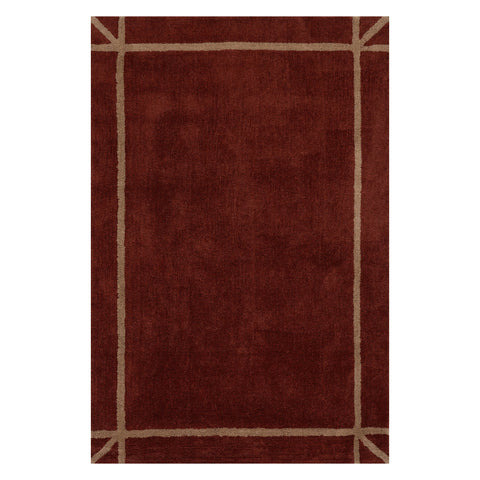 Sivra Bordered Rug | Maroon