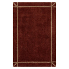 Sivra Bordered Cotton Rug | Maroon