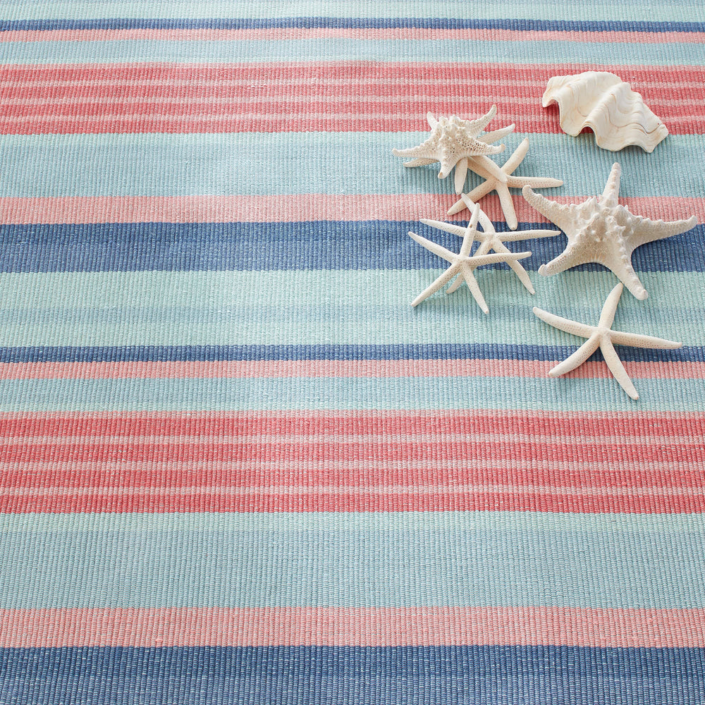 Aruba Stripe Handwoven Cotton Rug | Multi