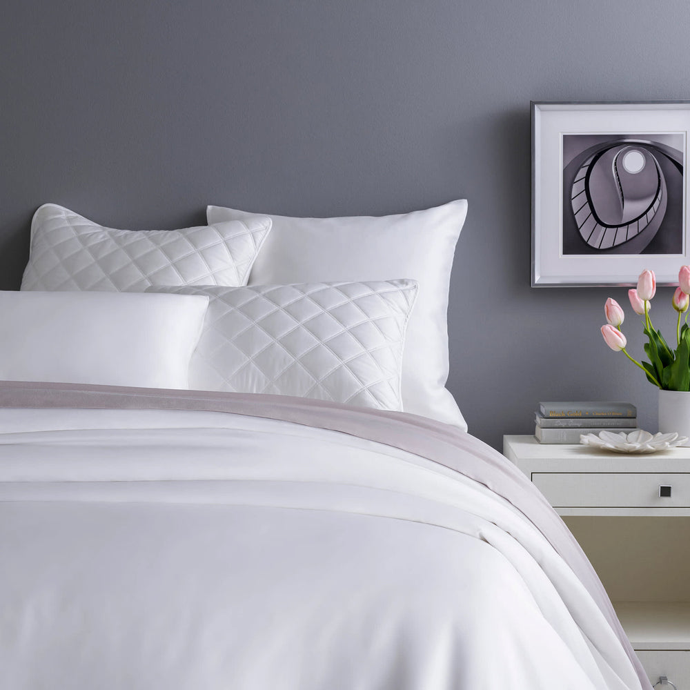 Silken Solid Duvet Cover | White