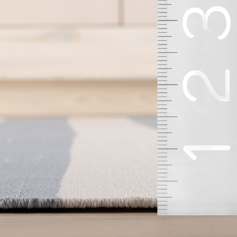 Banks Stripe Handwoven Indoor/Outdoor Rug | Swedish Blue