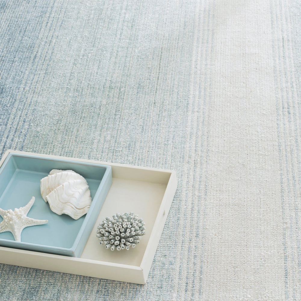 Sky Moon Handwoven Cotton/Viscose Rug | Blue