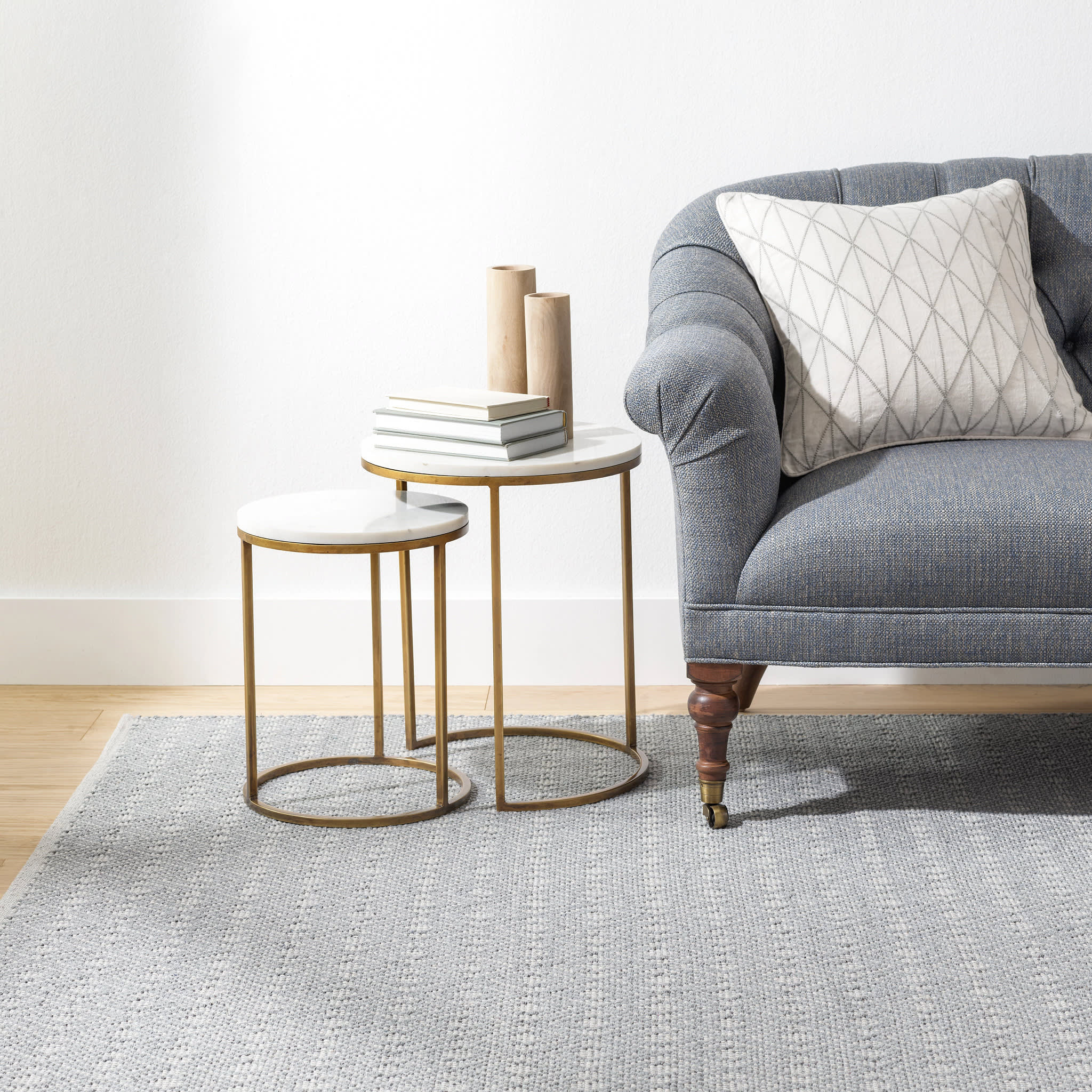 Optic Diamond Handwoven Cotton Rug | Grey/Ivory – Annie Selke