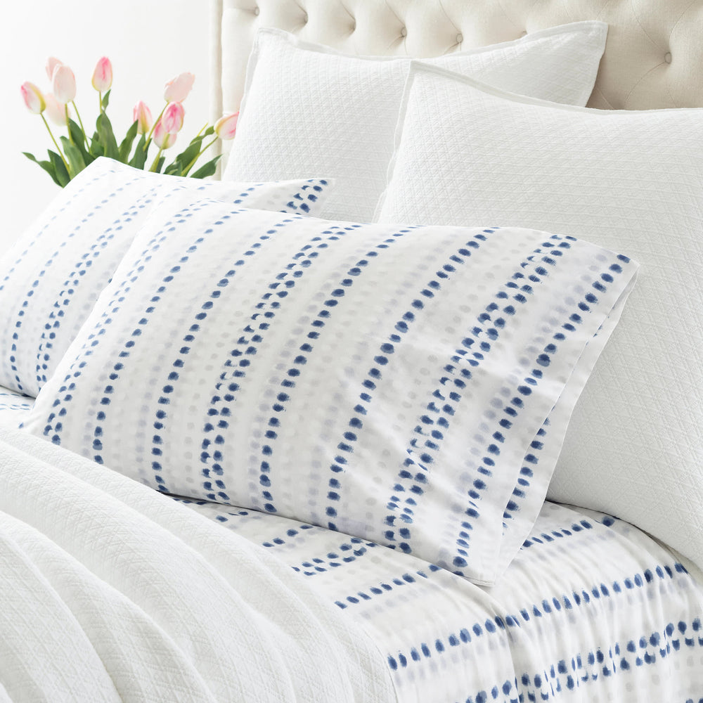 Ink Dots Pillowcases (Pair) | Blue