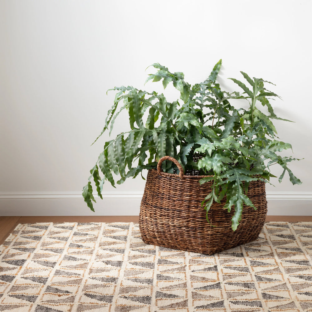 Loki Handwoven Jute Rug | Brown