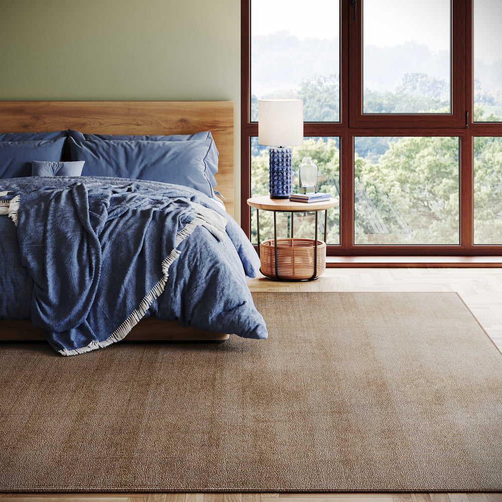Delphine Textured Indoor/Outdoor Custom Rug | Ochre