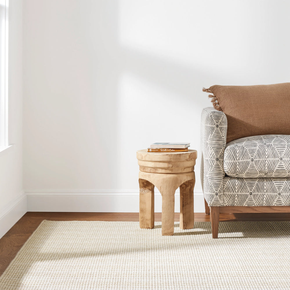 Warren Ticking Gold Woven Wool Custom Rug | Gold