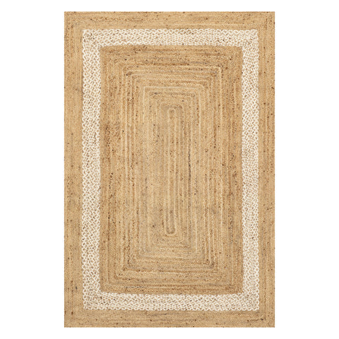 Hatchwood Bordered Jute Rug | Natural