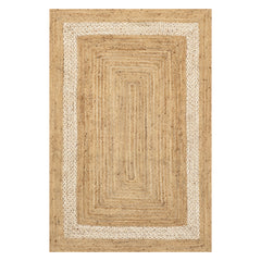 Hatchwood Bordered Jute Rug | Natural