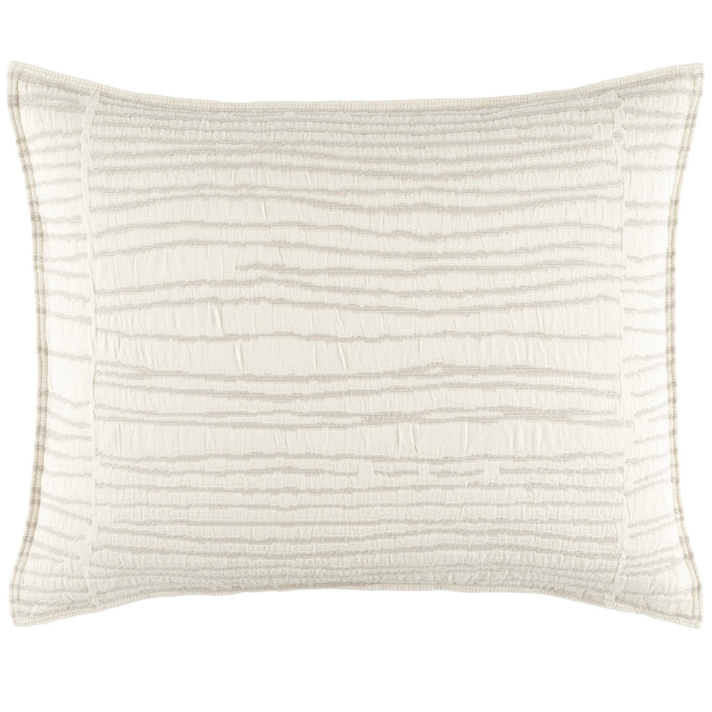 Striae Matelasse Sham | Oatmeal