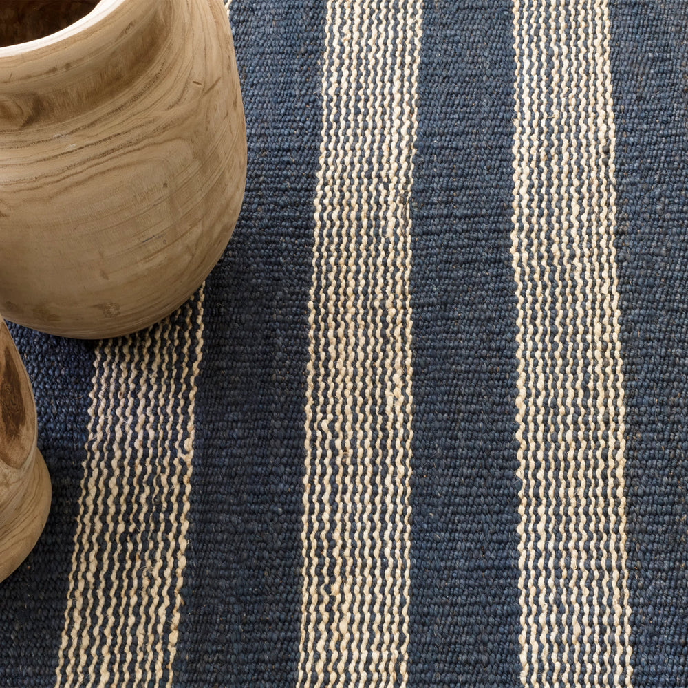Sailor Handwoven Jute Rug | Blue