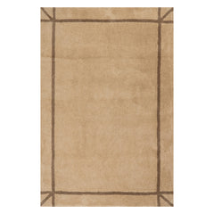 Sivra Bordered Cotton Rug | Sand