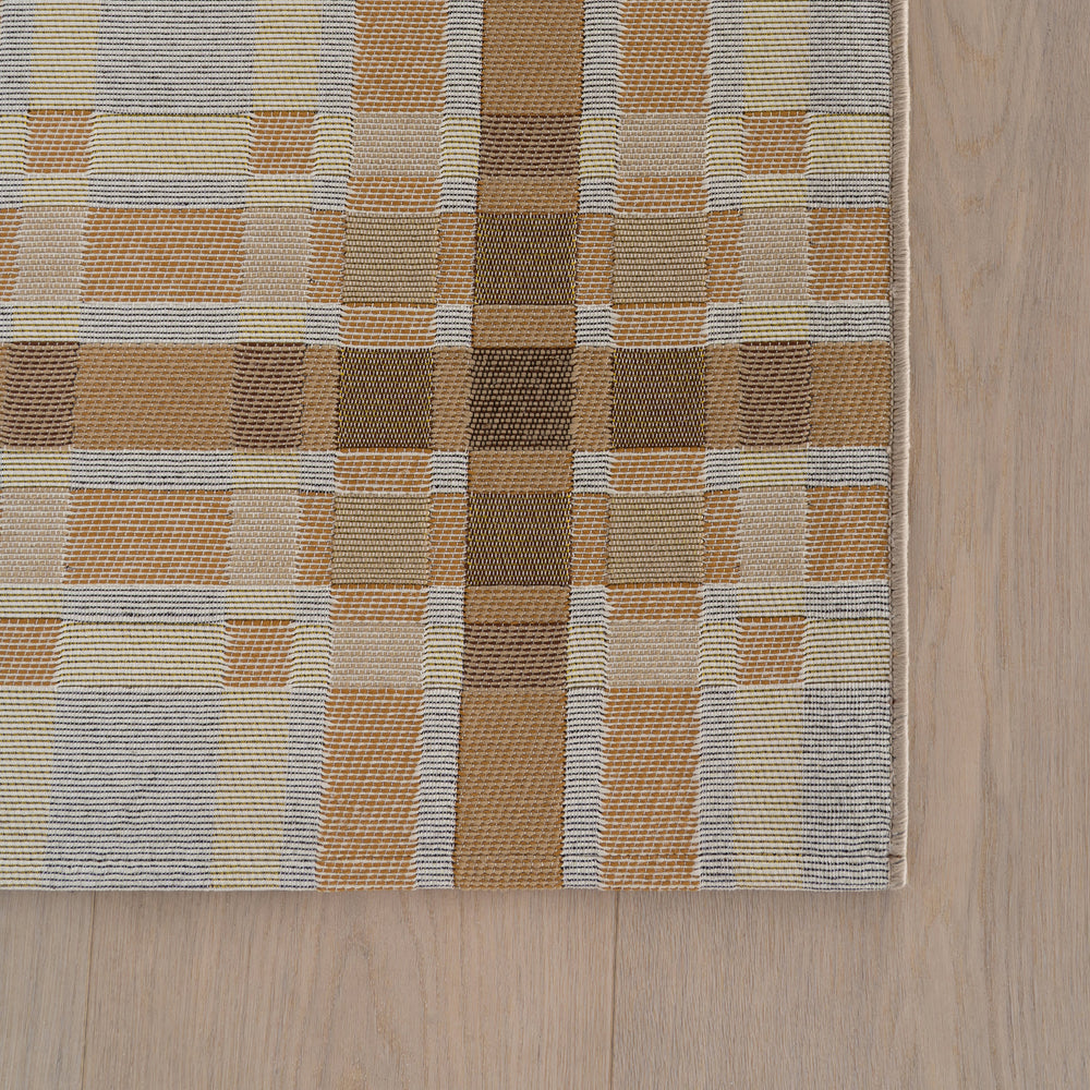 Mesael Modern Plaid Indoor Rug | Tan