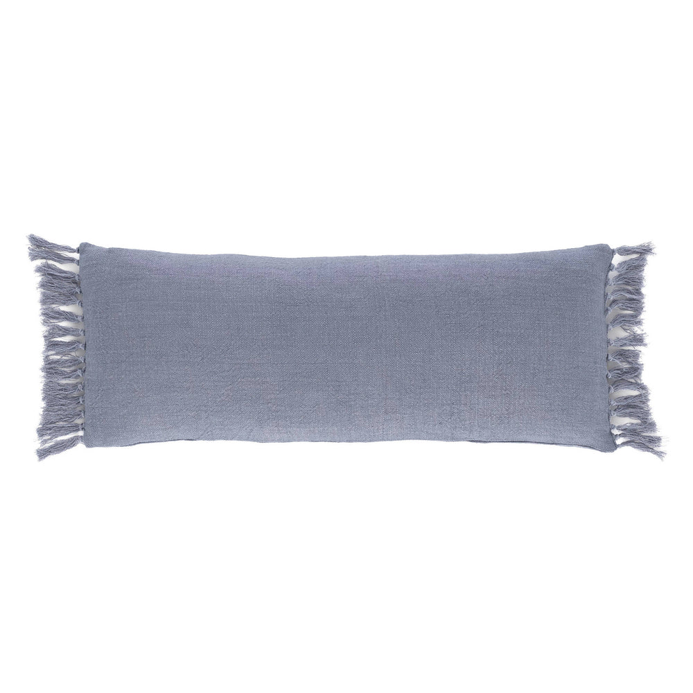 Evelyn Linen Decorative Pillow Cover | Pewter Blue