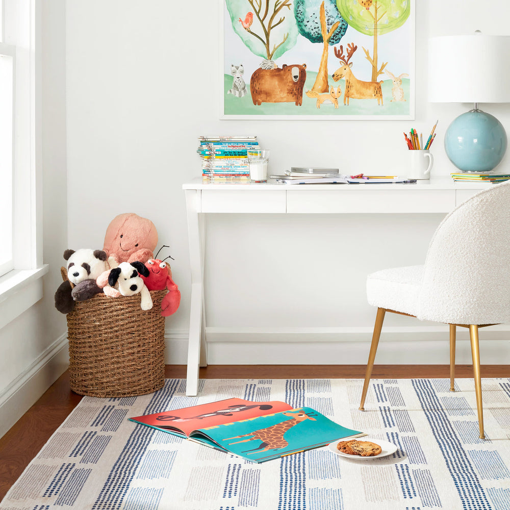 Tread Lightly Machine Washable Rug | Navy