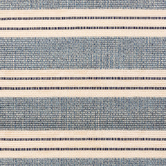 Meredith Wide Striped Indoor/Outdoor Custom Rug Swatch | Blue