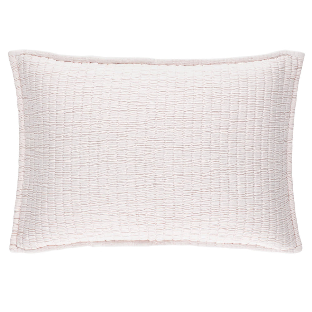 Boyfriend Matelasse Sham | Slipper Pink
