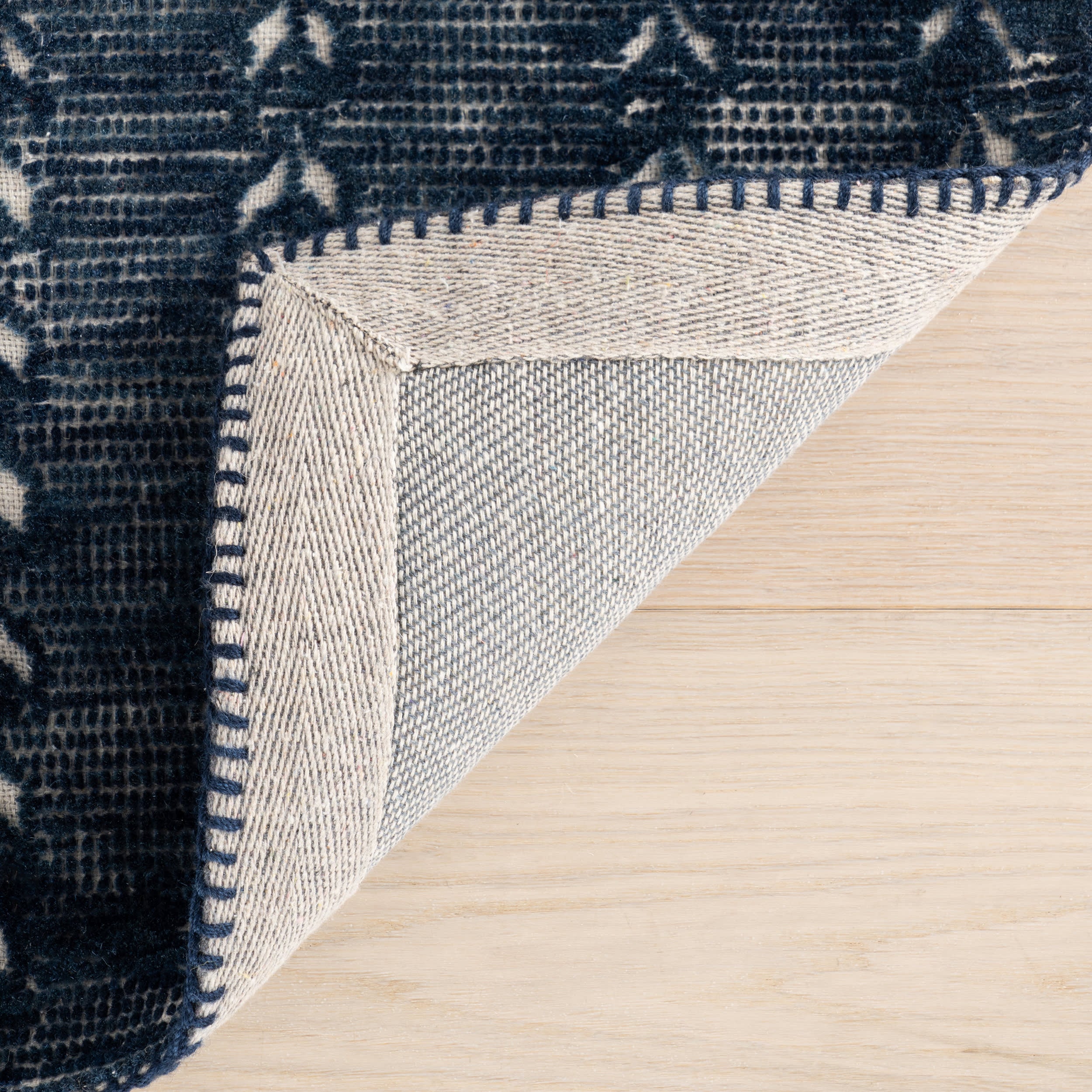 Vox Chevron Handmade Wool Rug | Navy – Annie Selke