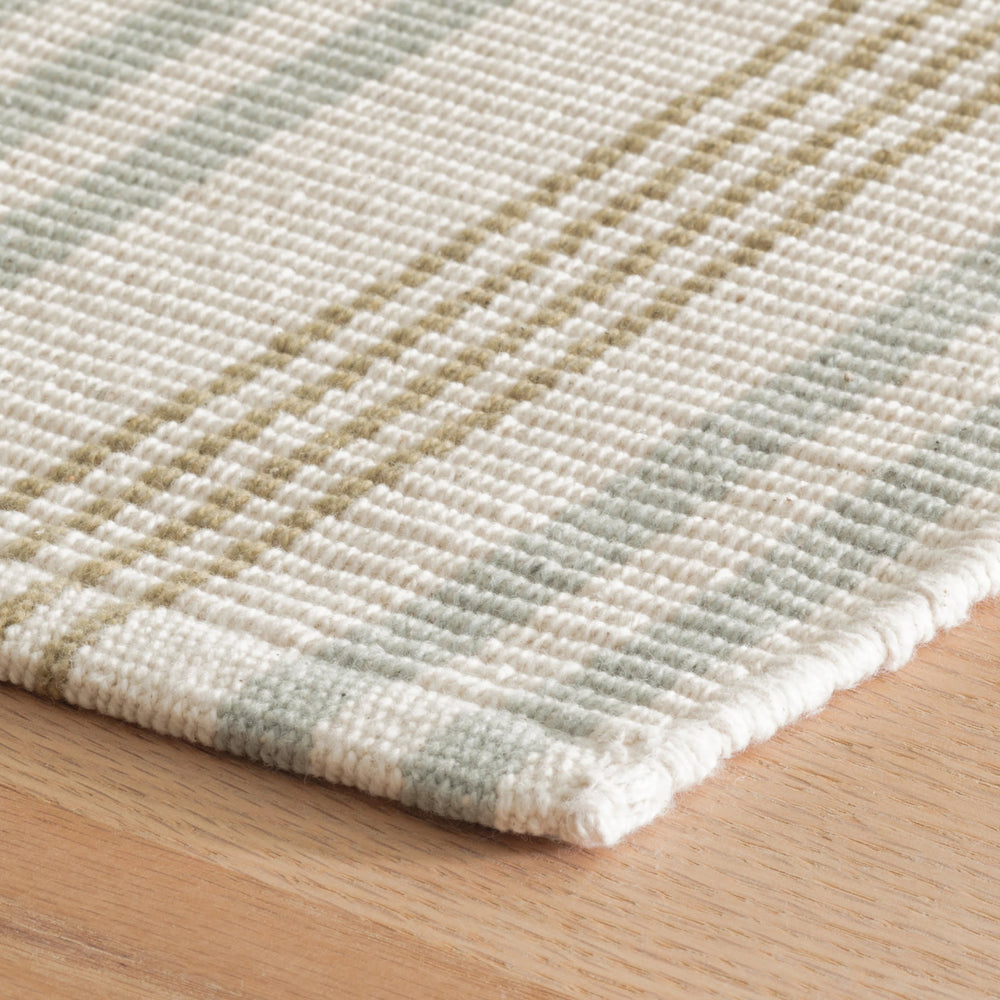 Olive Branch Handwoven Cotton Rug | Neutral