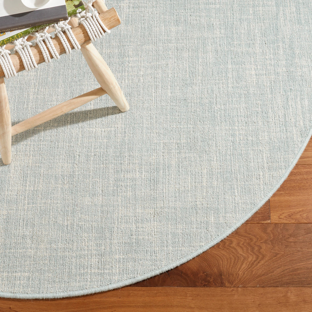 Crosshatch Hand Micro Hooked Wool Custom Rug | Sky