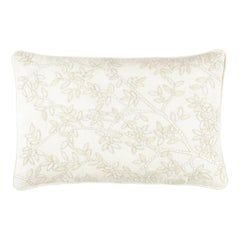 Harriet Embroidered Decorative Pillow Cover | Ivory