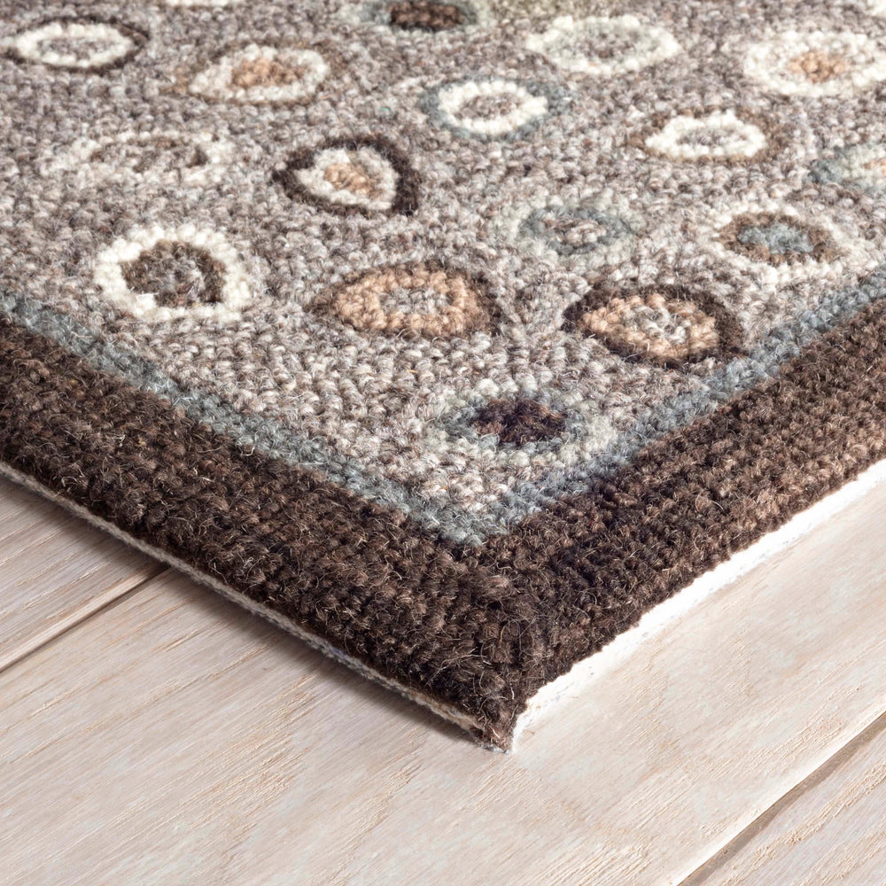 Cats Paw Hand Micro Hooked Wool Rug | Grey