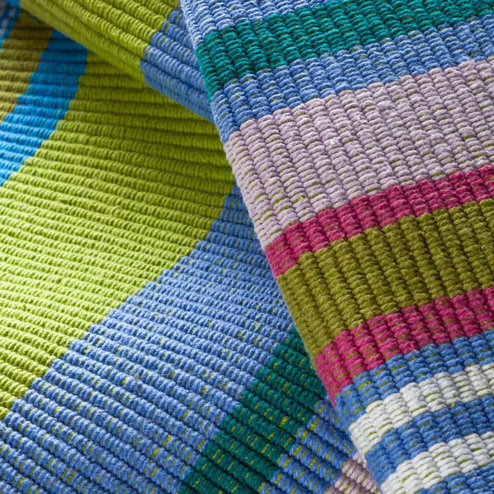 Mellie Stripe Handwoven Cotton Rug | Multi