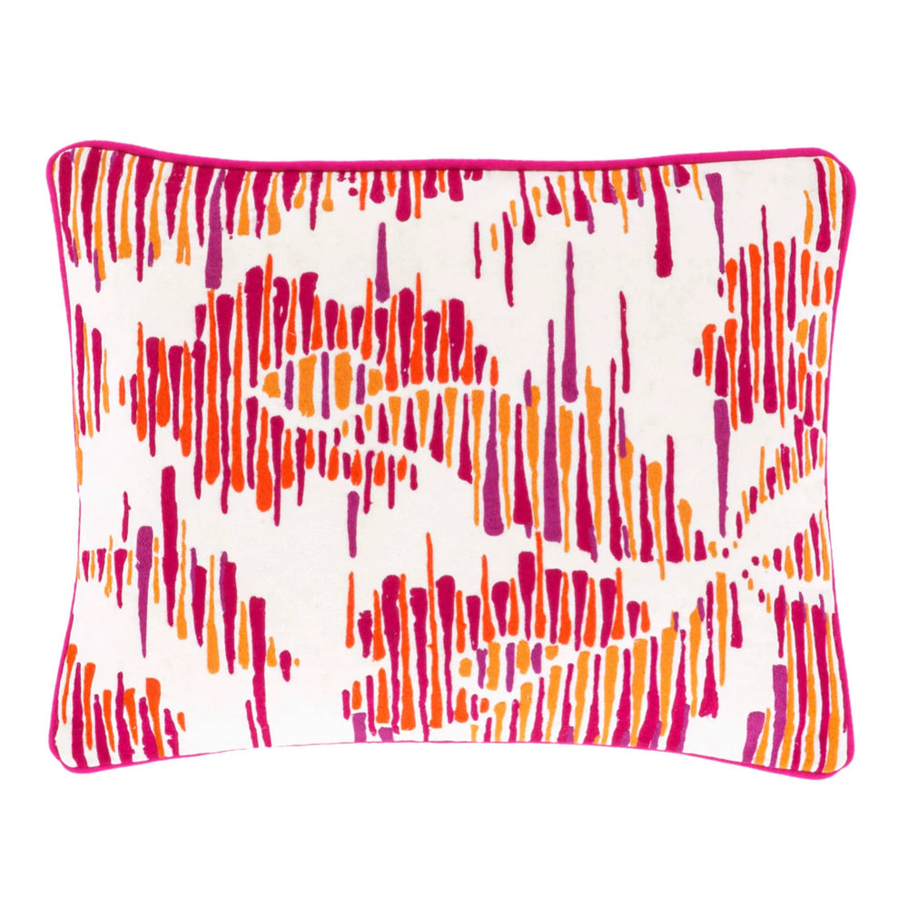 Boogie Board Embroidered Decorative Pillow Cover | Pink