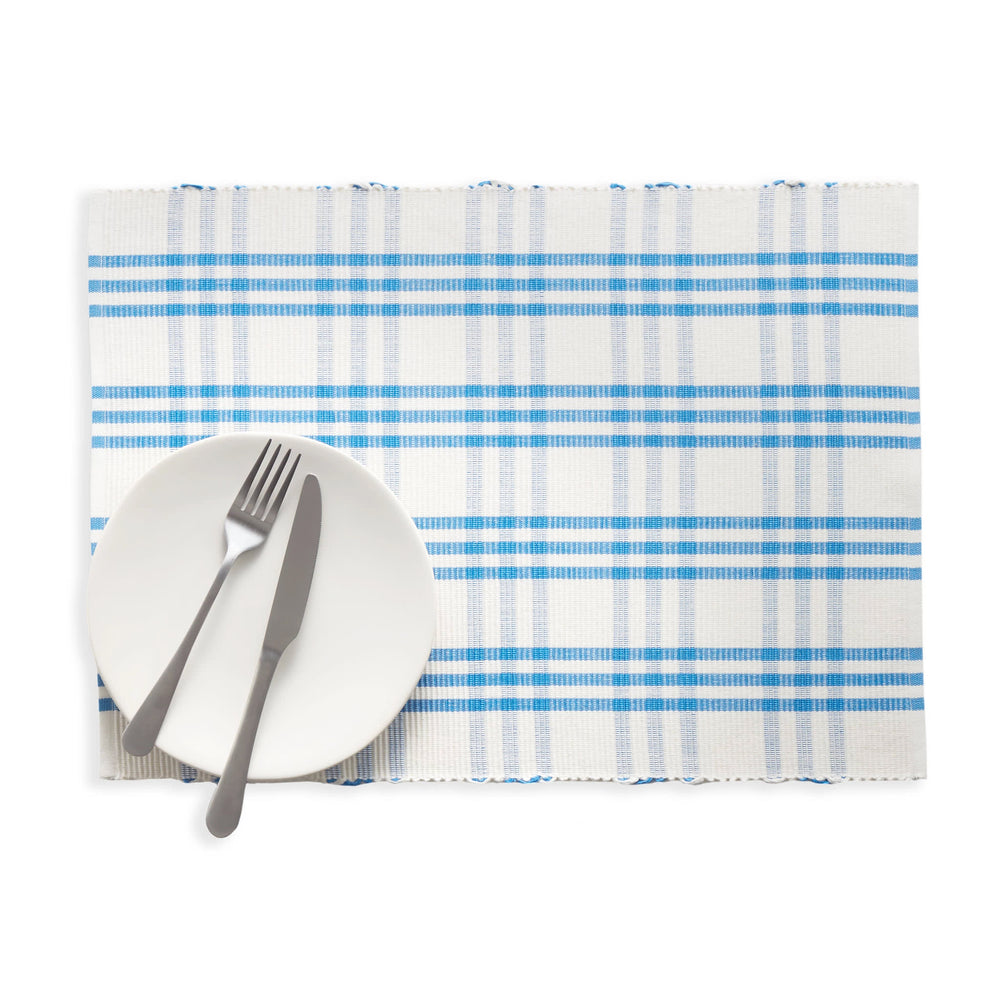 Beaumont Plaid Placemat Set of 4 | French Blue