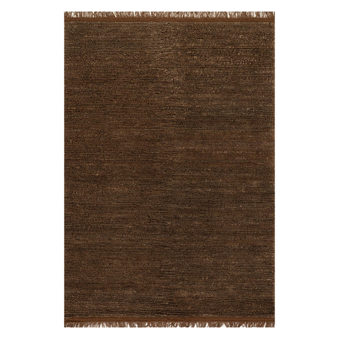 Varnu Textured Handmade Jute Rug | Brown
