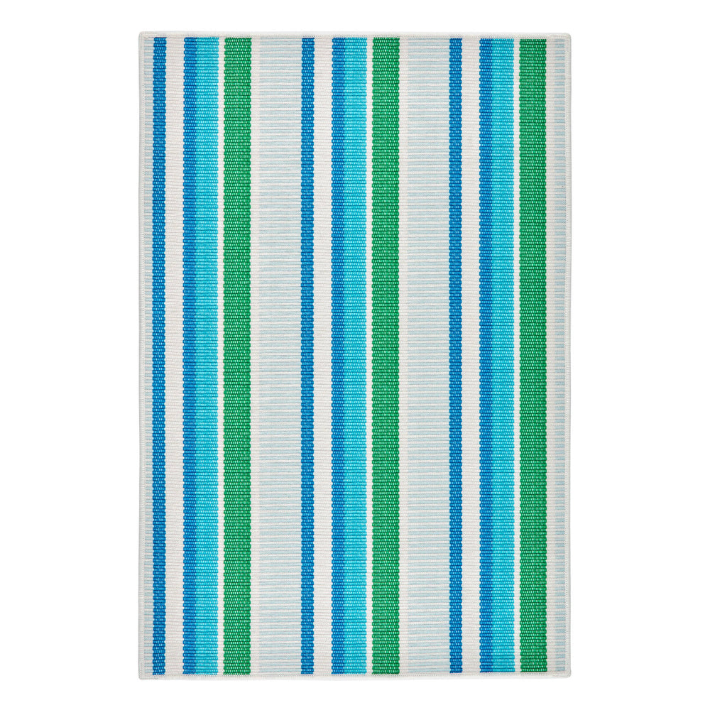 Always Greener Machine Washable Rug | Cobalt/Green