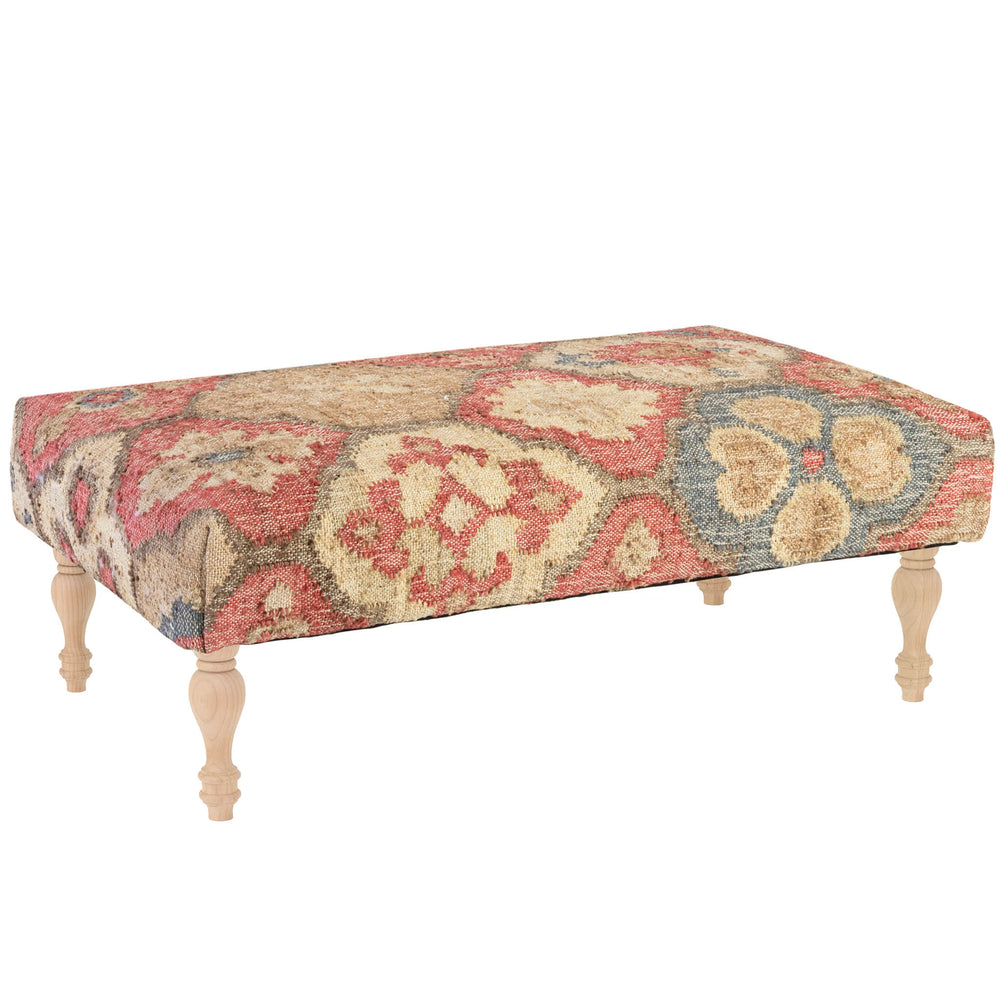 Pali Custom Rug Ottoman | Multi