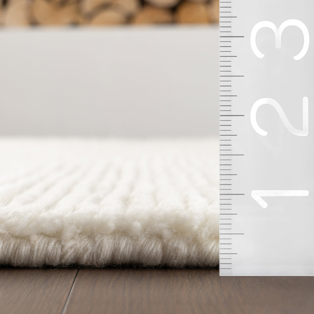 Ramsey Hand Knotted Wool Rug | Ivory