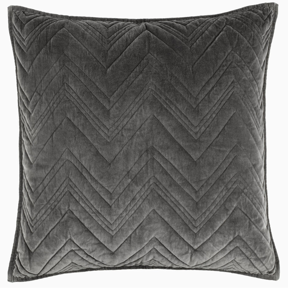 Brentwood Velvet Quilted Sham | Shale