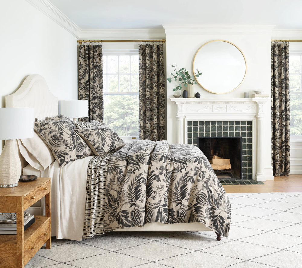Antigua Linen Duvet Cover | Black