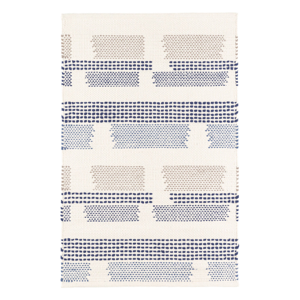 Tread Lightly Handwoven Cotton Rug | Navy